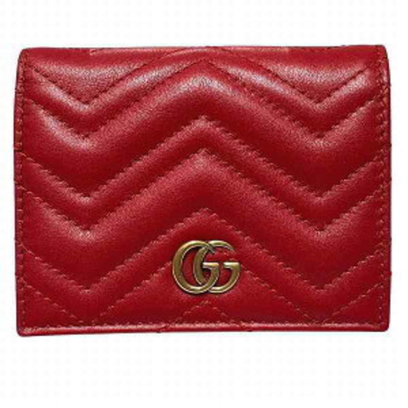 Gucci Bifold Marmont Red Wallet GG - Picture 1 of 8